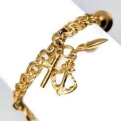 Online Pamono Bismarck Bracelet in Gold with Charms