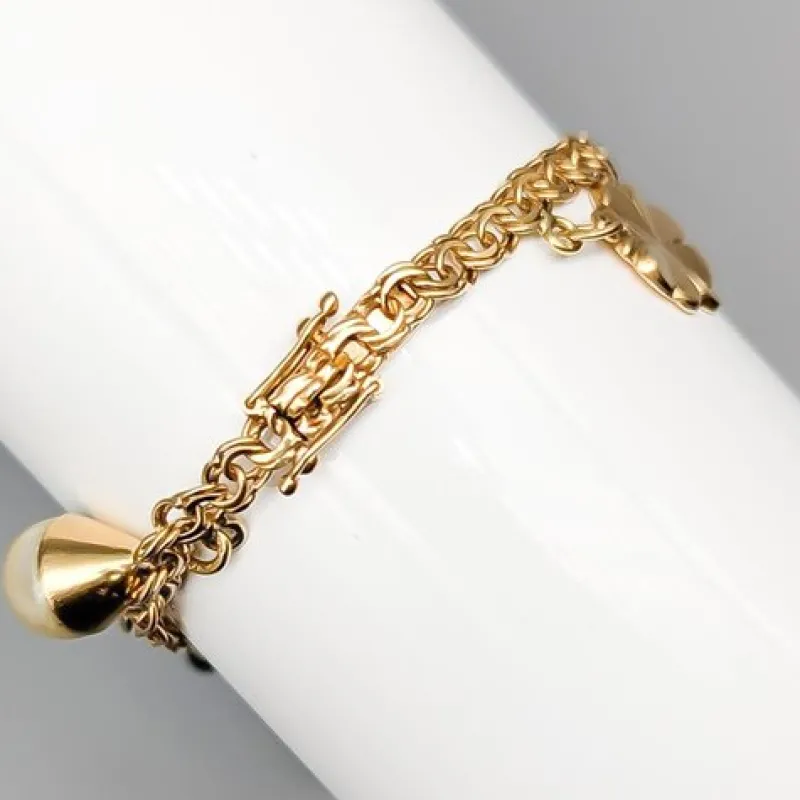 Online Pamono Bismarck Chain in Gold with Charms Stones