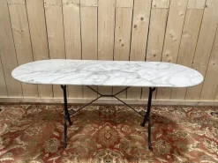 Sale Pamono Bistro Table in Iron and Marble