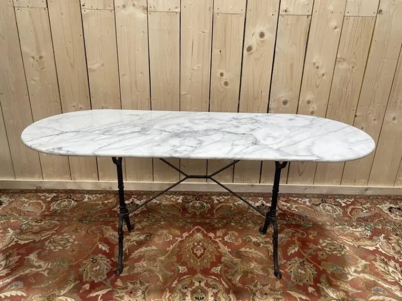 Sale Pamono Bistro Table in Iron and Marble