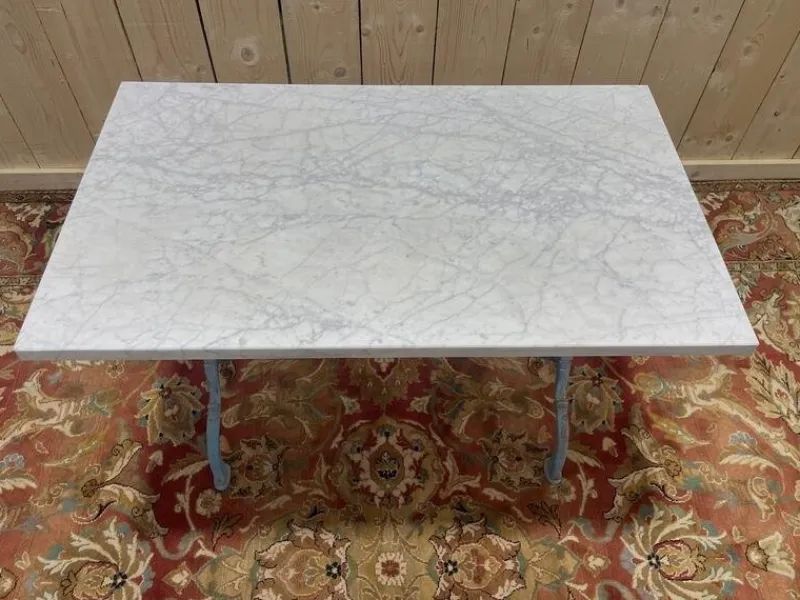 Pamono Bistro Table in Marble and Cast Iron> Garden Tables