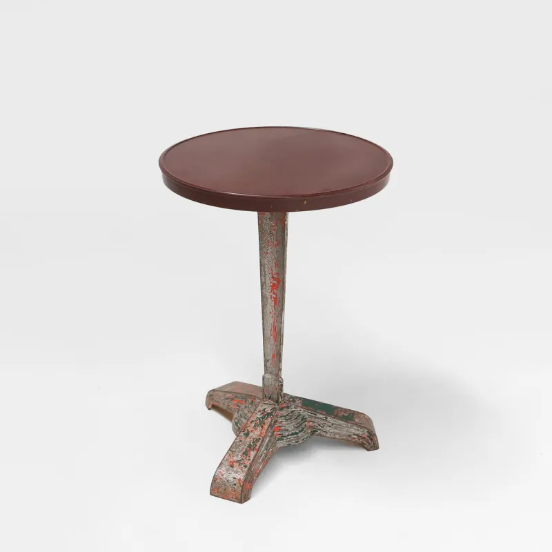Pamono Bistro Table with Bakelite Top by Louis Vuitton for Rex, France, 1930s> Garden Tables
