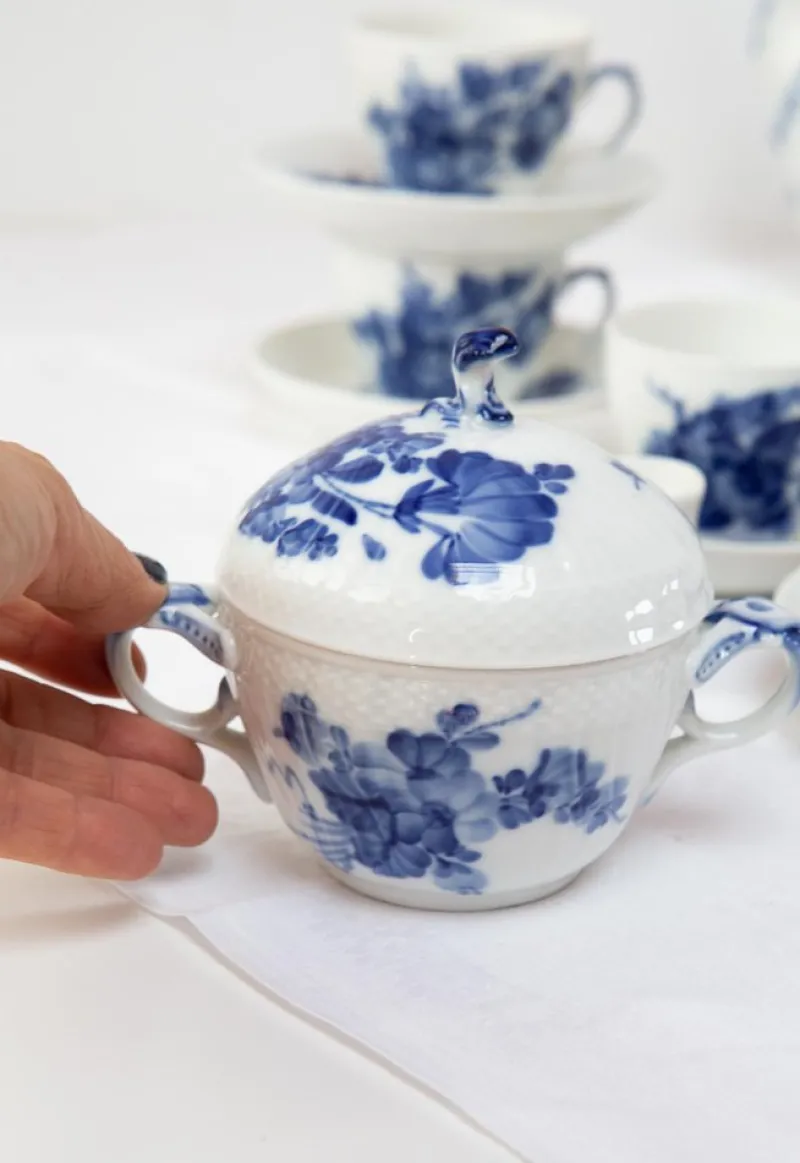 Pamono Blå Blomst Blue Flower Coffee Service from Royal Copenhagen, Set of 53> Coffee & Tea Service