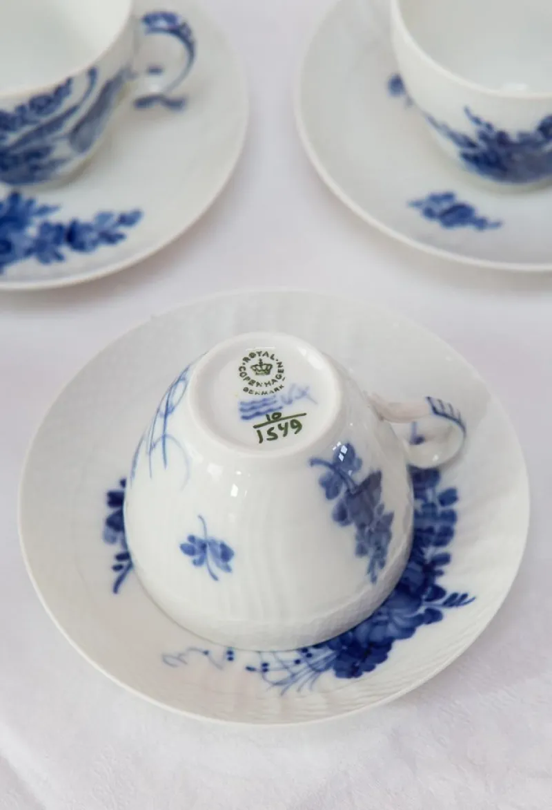 Pamono Blå Blomst Blue Flower Coffee Service from Royal Copenhagen, Set of 53> Coffee & Tea Service