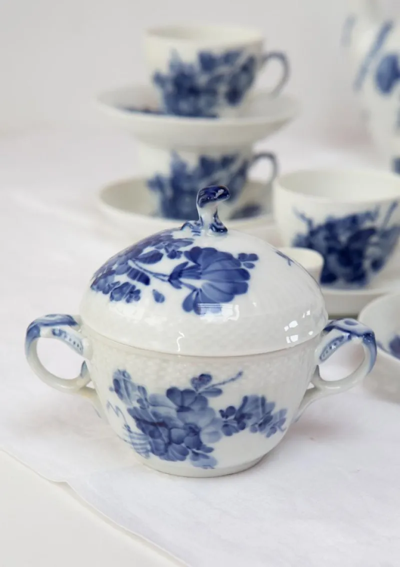 Pamono Blå Blomst Blue Flower Coffee Service from Royal Copenhagen, Set of 53> Coffee & Tea Service