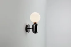 Pamono Black Aballs A Wall Lamp by Parachilna> Wall Lights & Sconces