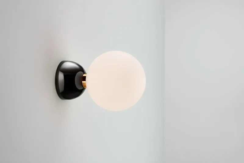 Pamono Black Aballs A Wall Lamp by Parachilna> Wall Lights & Sconces