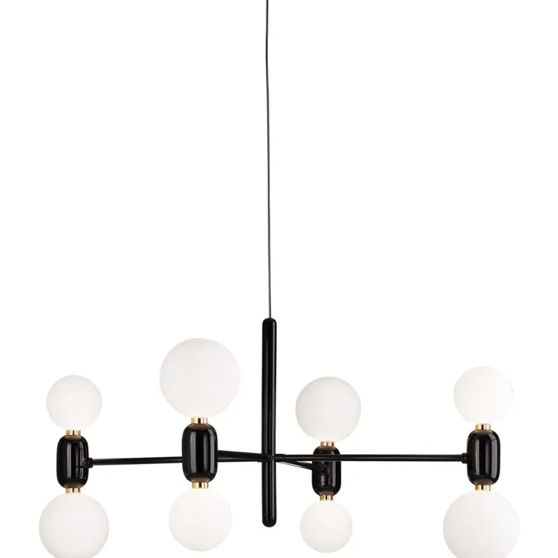Outlet Pamono Black Aballs Chandelier 4 by Parachilna