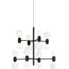 Discount Pamono Black Aballs Chandelier 8 by Parachilna