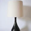 Pamono Black and Ivory Ceramic Long Neck Brush Lamp from Helder> Table Lamps