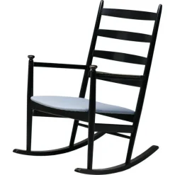 Online Pamono Black Beech Rocking Chair by Niels Eilersen, Denmark, 1960s
