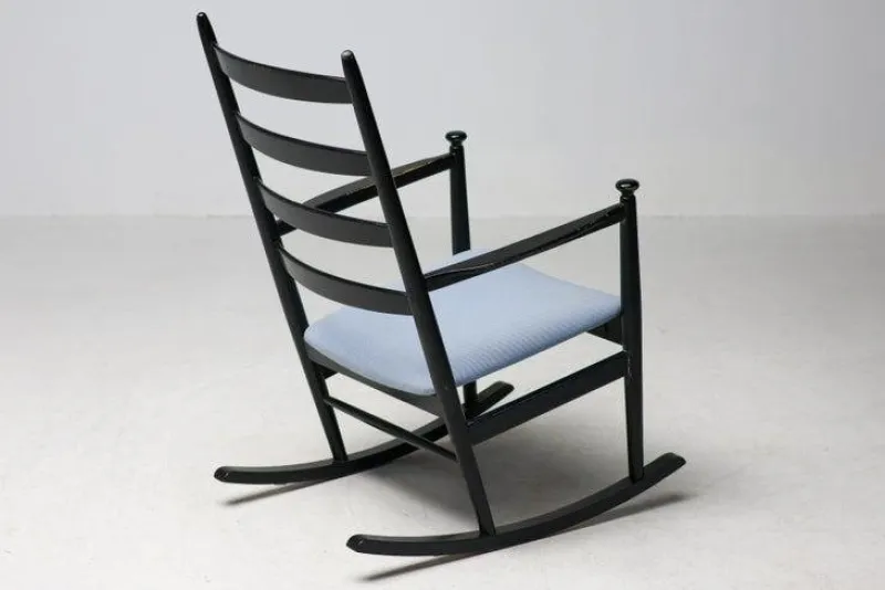 Online Pamono Black Beech Rocking Chair by Niels Eilersen, Denmark, 1960s