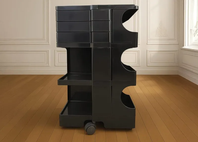 Pamono Black Boby Cart by Joe Colombo for Bieffeplast> Serving Bar Carts & Trolleys
