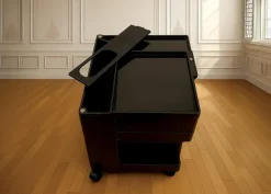 Pamono Black Boby Cart by Joe Colombo for Bieffeplast><noscript><img width=