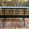Pamono Black Cast Iron and Marble Bistro Table> Garden Tables