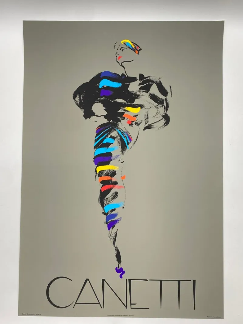 Discount Pamono Black Dress Poster by Michel Canetti, 1980s