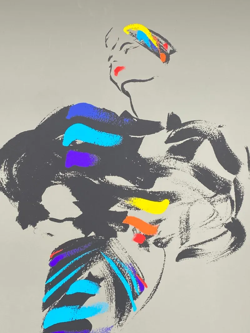 Discount Pamono Black Dress Poster by Michel Canetti, 1980s