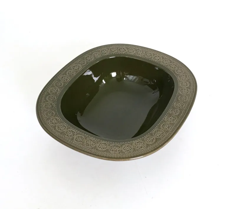 Clearance Pamono Black Earthenware Serving Set by Antonia Campi, 1965, Set of 5