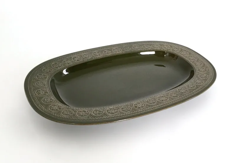 Clearance Pamono Black Earthenware Serving Set by Antonia Campi, 1965, Set of 5