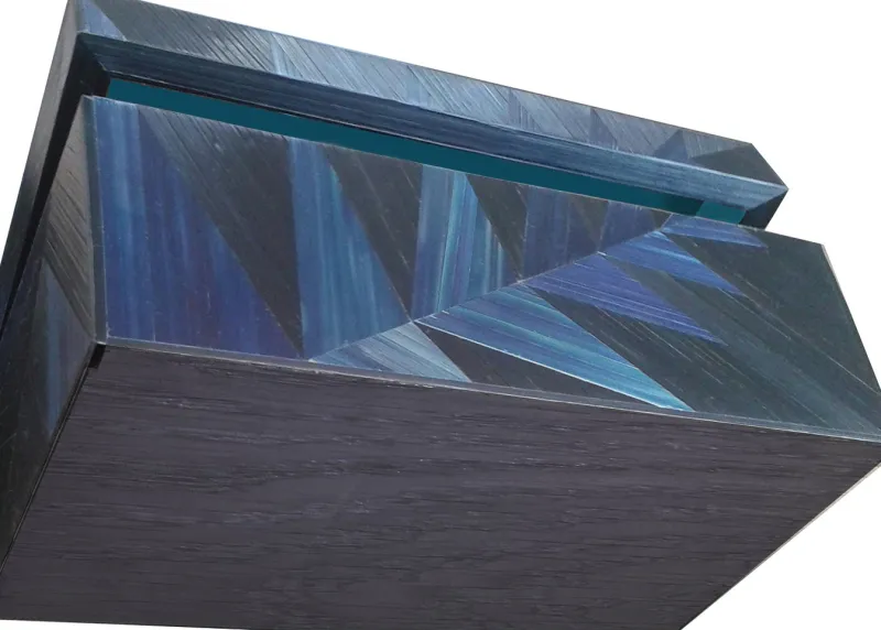 Online Pamono Black Fern Straw Marquetry Box by Violeta Galan