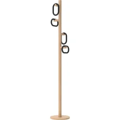 Pamono Black Fernand Coat Stand in Natural Oak by Harto> Racks, Hooks & Valets