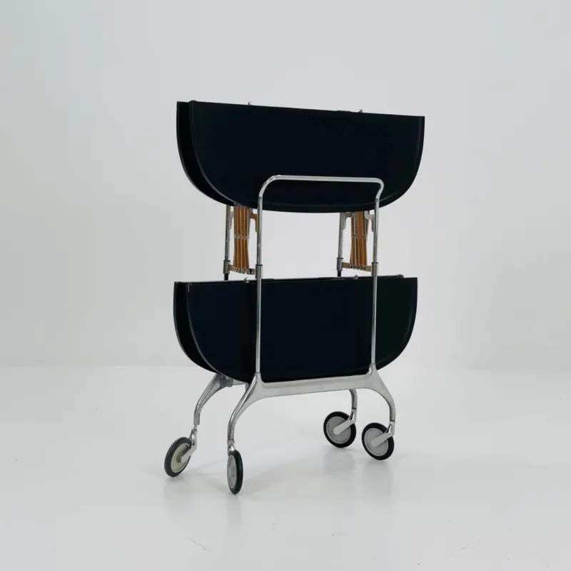 Pamono Black Gastone Dolly Trolley Bar Cart by Antonio Citterio and Oliver Low for Kartell> Serving Bar Carts & Trolleys
