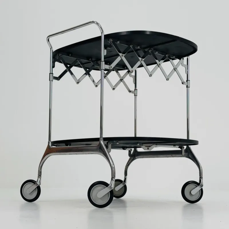Pamono Black Gastone Dolly Trolley Bar Cart by Antonio Citterio and Oliver Low for Kartell> Serving Bar Carts & Trolleys