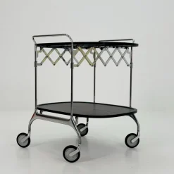 Pamono Black Gastone Dolly Trolley Bar Cart by Antonio Citterio and Oliver Low for Kartell><noscript><img width=