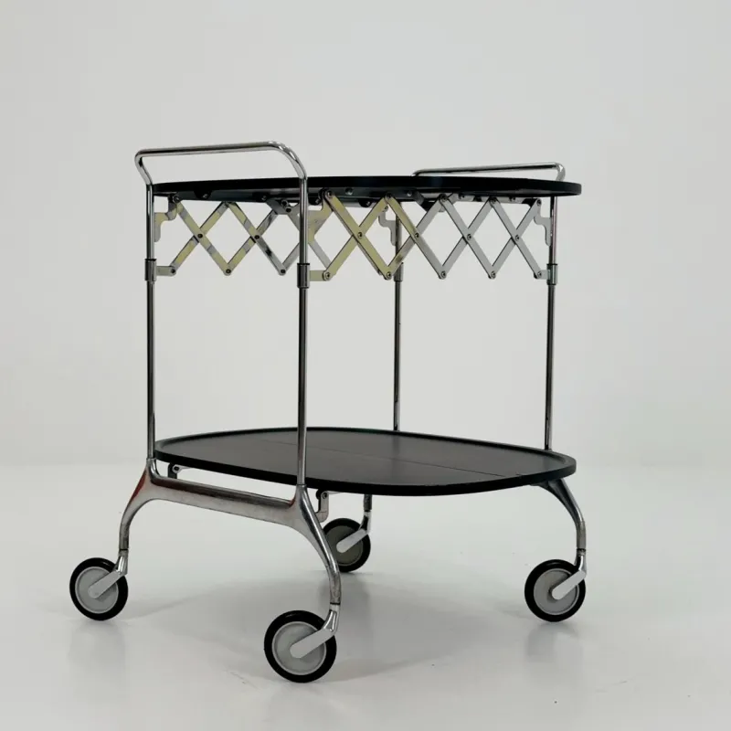 Pamono Black Gastone Dolly Trolley Bar Cart by Antonio Citterio and Oliver Low for Kartell> Serving Bar Carts & Trolleys