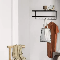 New Pamono Black Grid Coat Hanger by Kristina Dam Studio