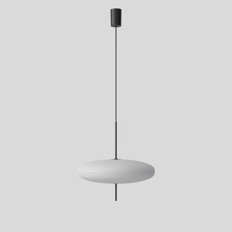 New Pamono Black Hardware 2065 Ceiling Lamp with White Diffuser by Gino Sarfatti for Astep
