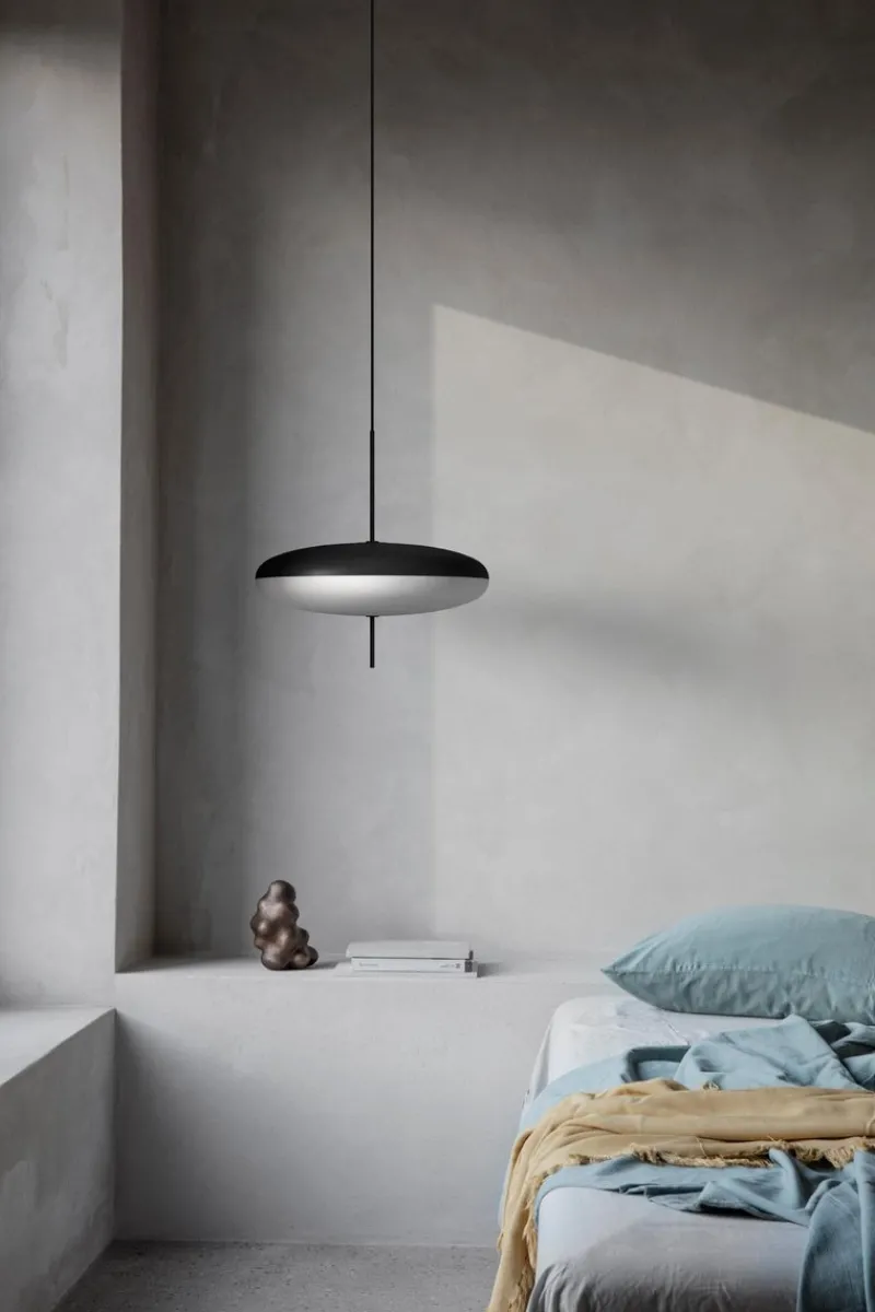 New Pamono Black Hardware 2065 Ceiling Lamp with White Diffuser by Gino Sarfatti for Astep