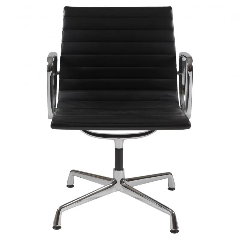 Pamono Black Leather Ea-108 Chair by Charles Eames for Vitra> Office Chairs