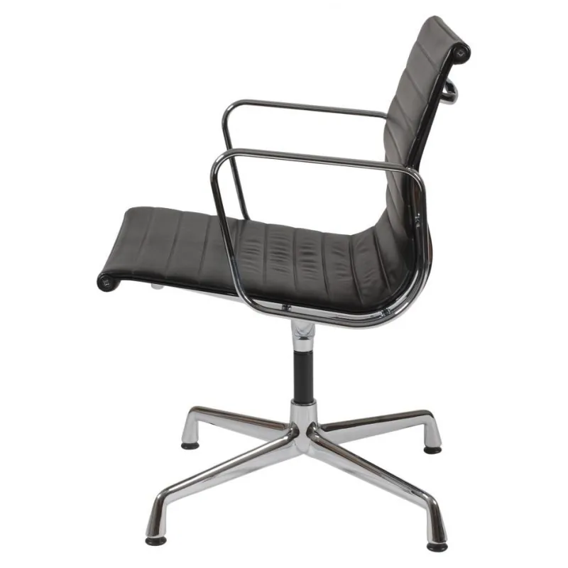 Pamono Black Leather Ea-108 Chair by Charles Eames for Vitra> Office Chairs