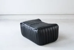 Sale Pamono Black Leather Sandra Sofa Set by Annie Hieronimus for Ligne Roset, 1973, Set of 7