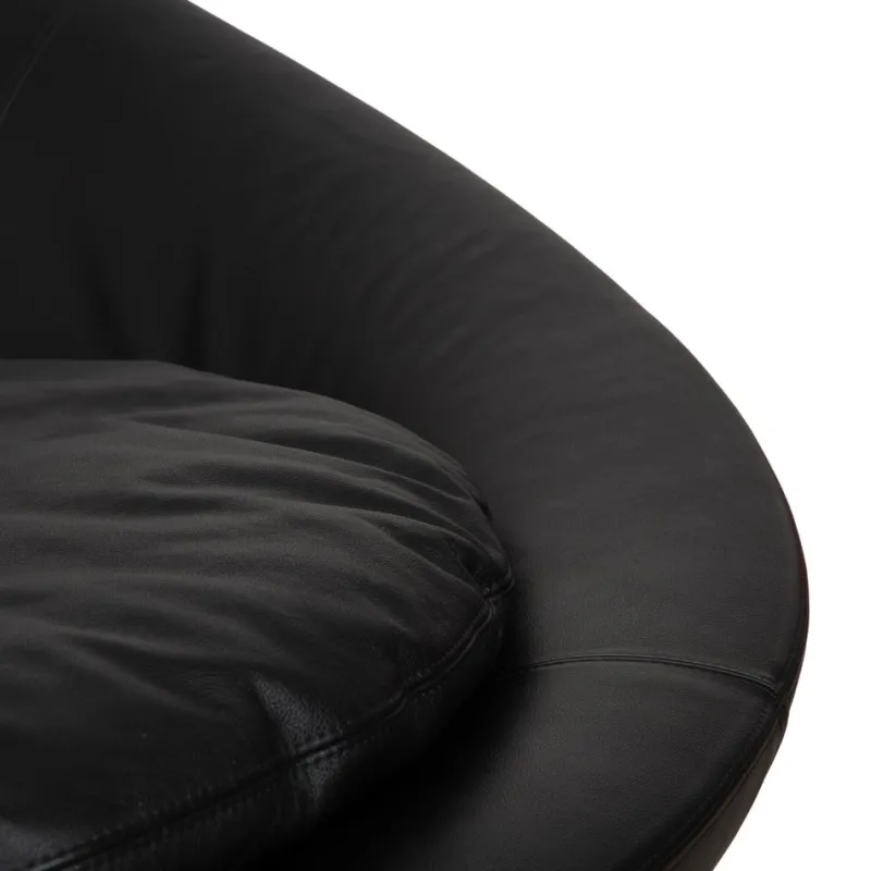 Clearance Pamono Black Leather 2-Seater Sofa by Désirée Lacoon