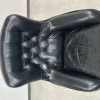 Pamono Black Leather Swivel Wingchair by Peem, 1960s> Office Chairs