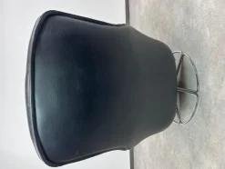 Pamono Black Leather Swivel Wingchair by Peem, 1960s><noscript><img width=