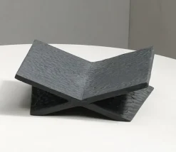 Online Pamono Black Lime Cement Mixture and Wood Bookstand by Dennis Kaiser