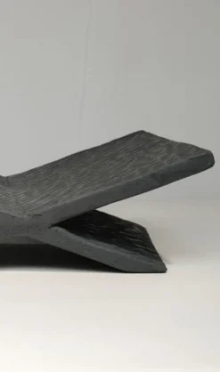 Online Pamono Black Lime Cement Mixture and Wood Bookstand by Dennis Kaiser
