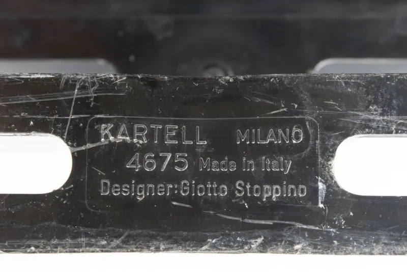 Sale Pamono Black Magazine Rack Model 4675 by Giotto Stoppino for Kartell, Italy, 1970s
