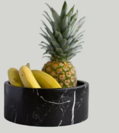New Pamono Black Marble Cylinder Bowl from Kiwano Concept