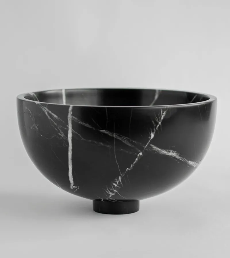 Pamono Black Marble Fruit Bowl from Kiwano Concept> Tabletop|Bowls