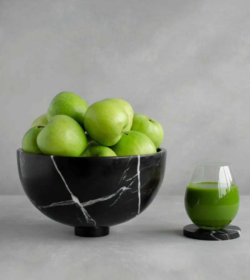 Pamono Black Marble Fruit Bowl from Kiwano Concept> Tabletop|Bowls