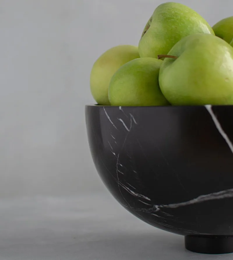 Pamono Black Marble Fruit Bowl from Kiwano Concept> Tabletop|Bowls