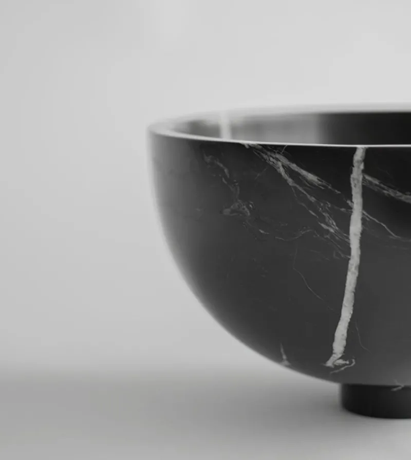 Pamono Black Marble Fruit Bowl from Kiwano Concept> Tabletop|Bowls