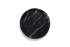 Pamono Black Marquina Marble Round Tray by Royal Bee Design> Tabletop|Trays
