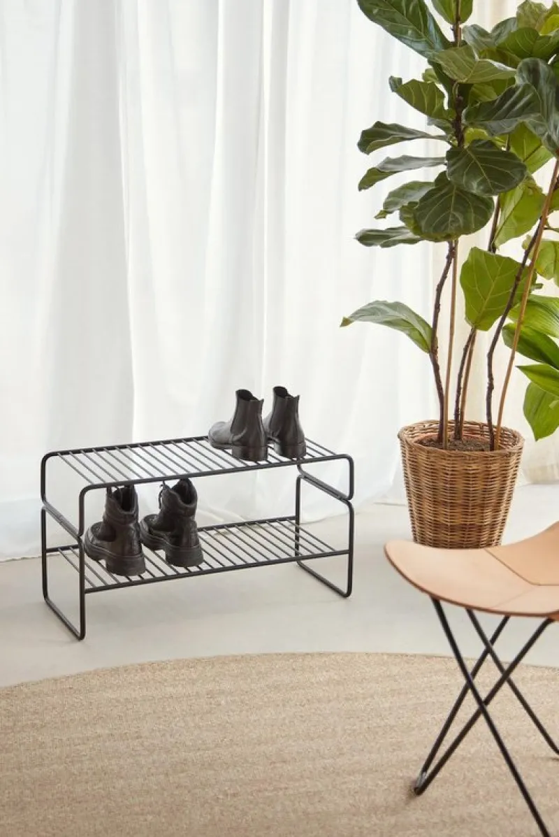 Pamono Black Metal Shoe Racks by Cuero Design> Racks, Hooks & Valets