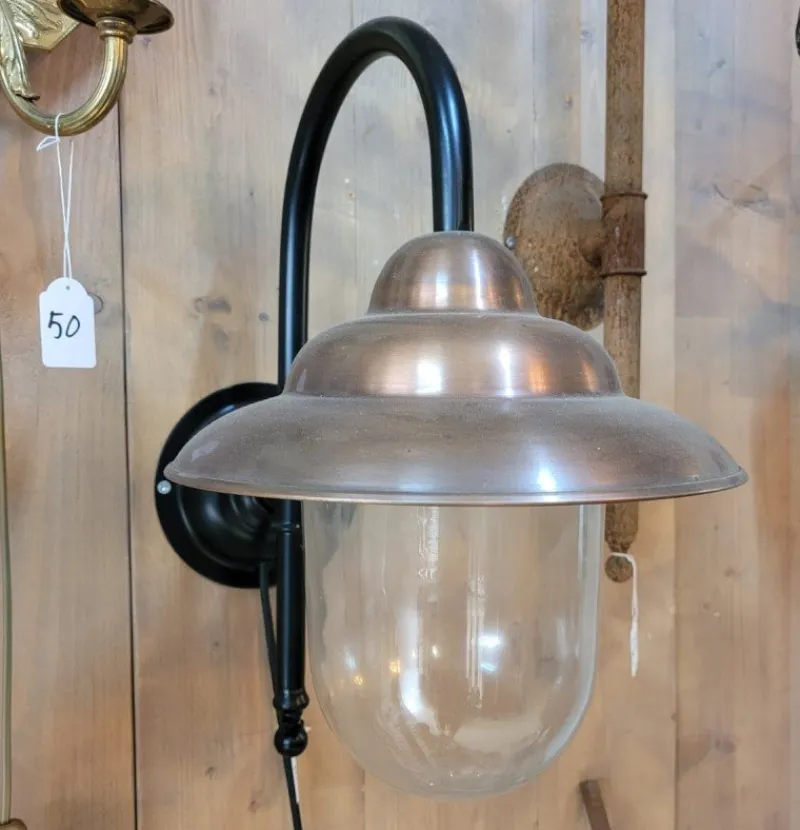 Pamono Black Middle Copper Barn Light> Garden Lighting