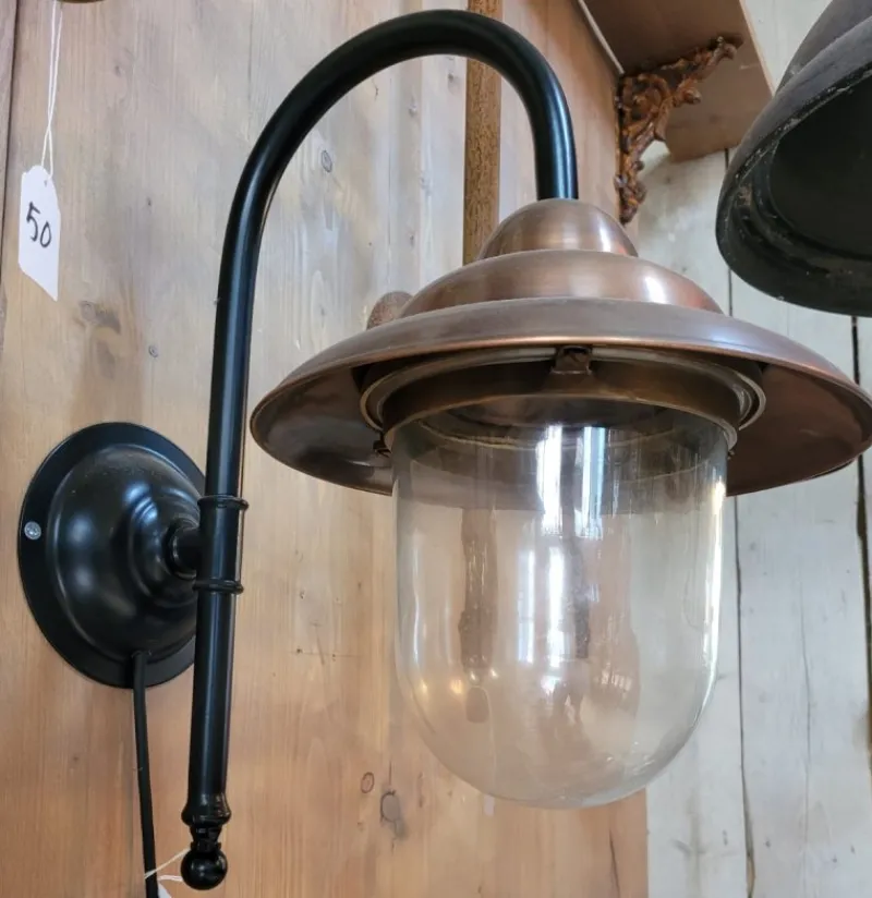 Pamono Black Middle Copper Barn Light> Garden Lighting
